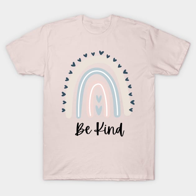 Be Kind neutral rainbow T-Shirt by Cornish Artisan 